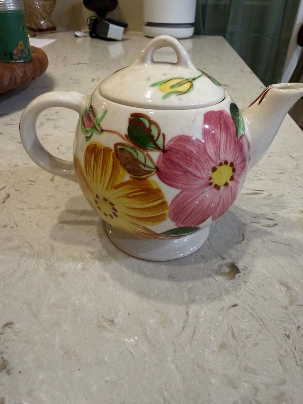 Vintage Good Housekeeping Genuine China Hand Painted Floral Teapot